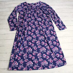 Croft & Barrow Women's Long Plush Nightgown Size S Purple Floral
